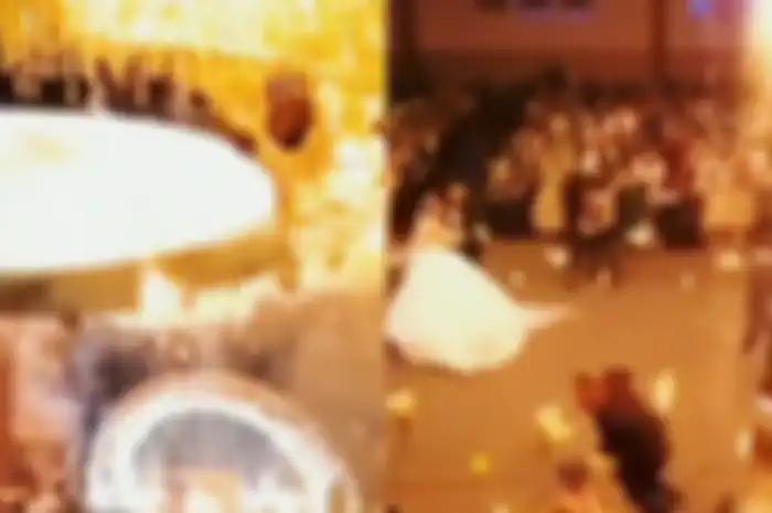 Detik-detik momen pernikahan di Irak berubah duka, gedung pernikahan terbakar banyak korban jiwa