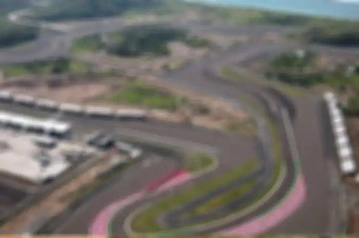 Ilustrasi persiapan Sirkuit Mandalika menjelang MotoGP Mandalika 2023.