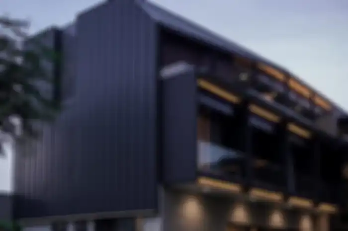 Ilustrasi rumah hijau dengan konsep green building yang menggunakan baja lapis Colorbond.