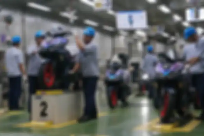 Ilustrasi baris produksi di pabrik Yamaha Karawang. Saat ini tengah dibuka lowongan kerja untuk 50 orang