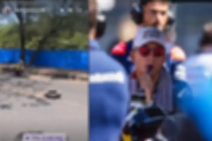 Pembalap MotoGP dari tim CryptoData RNF Racing Aprilia liburan di Bali, sempatkan diri nonton Drag Bike lokal. 