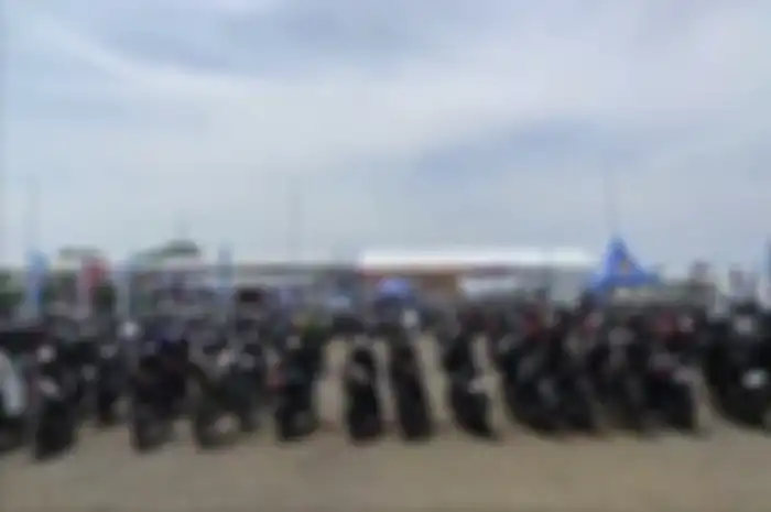 Suasana parkir motor di Sirkuit Mandalika.