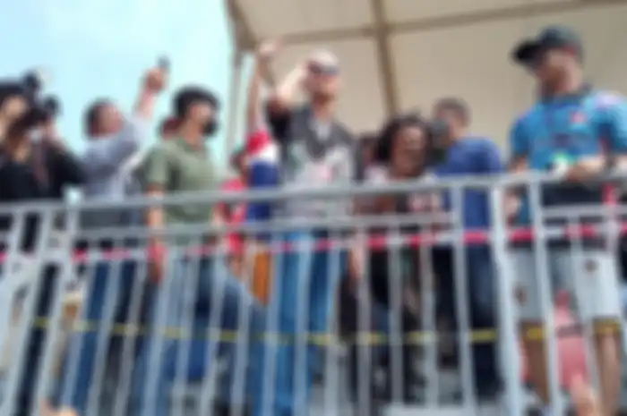 Ganjar Pranowo saat nonton MotoGP Mandalika 2023.