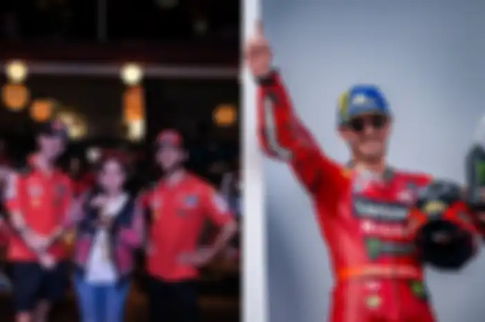 Momen Francesco Bagnaia ketemu Mbak Rara pawang hujan, jelang MotoGP Mandalika 2023.