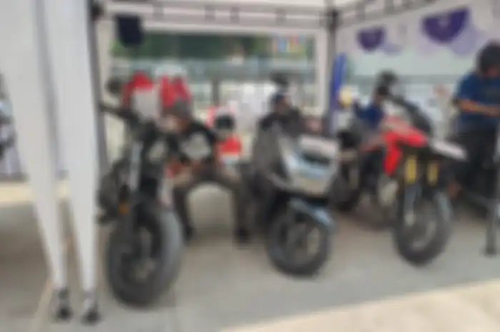 Jajal motor Honda di area Test Ride IMOS 2023.