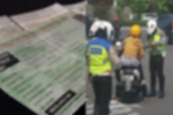 Ilustrasi STNK (kanan) dan razia polisi lalu lintas (kanan).