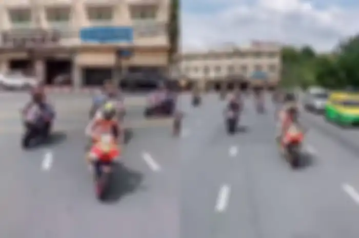 Sepi banget nih konvoi pembalap saat MotoGP Thailand 2023, beda dengan Indonesia!