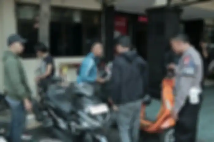 Motor-motor yang disita karena terjaring razia operasi balap liar Satlantas Polres Malang Kota.