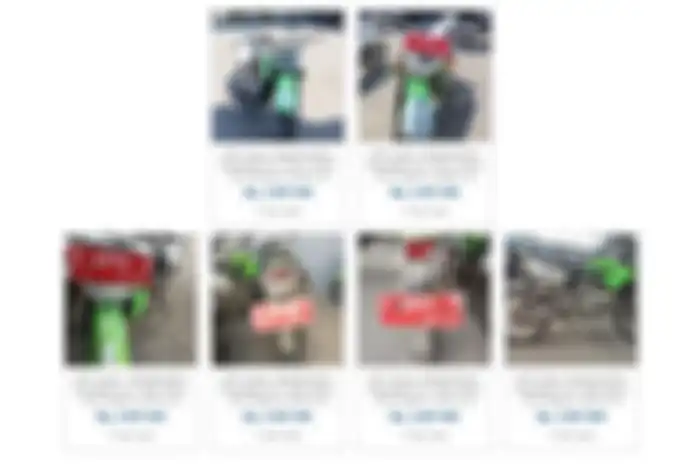 6 motor murah trail Kawasaki KLX 150 S dilelang di Garut.