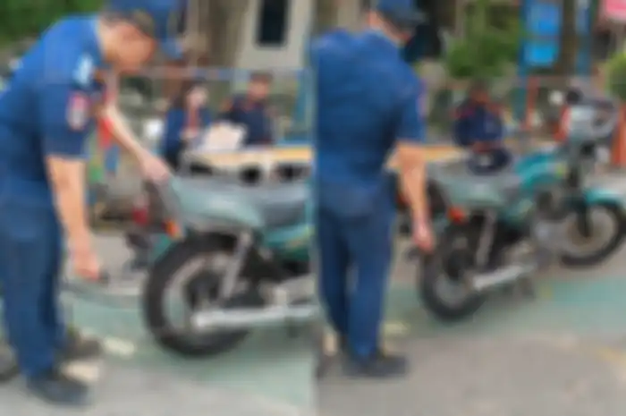 Yamaha RX-King sedang tes uji emisi eh tarnyata lulus