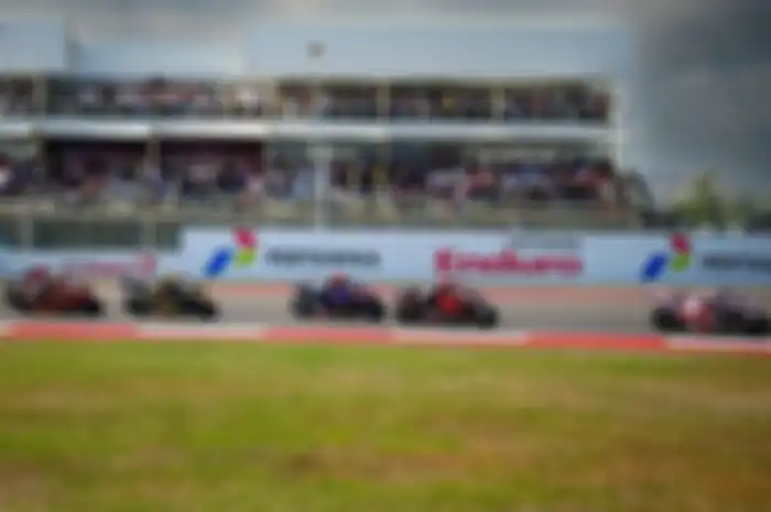 Balap utama atau Main Race MotoGP Mandalika 2023 di Sirkuit Mandalika, Lombok, Nusa Tenggara Barat (NTB), Minggu (15/10/2023).