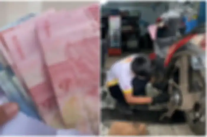 Bantuan pemerintah atau bansos kembali cair bulan ini, uang tunai sampai beras dibagikan bisa buat servis motor di bengkel.
