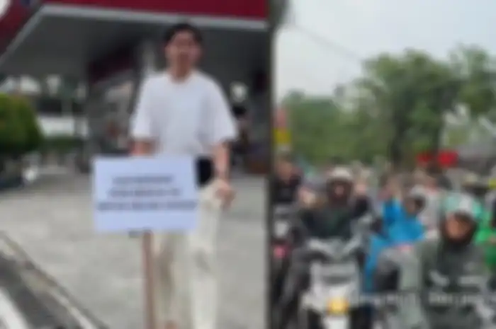 Tiktoker bagi-bagi bensin gratis warga sampai membludak