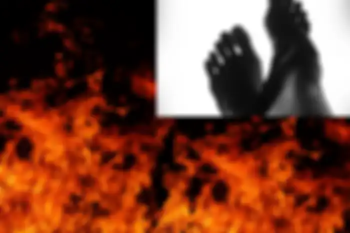 Ilustrasi penemuan mayat ASN dengan kondisi hangus terbakar.