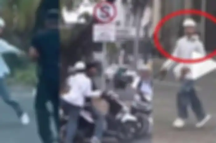 Viral video seorang siswa SMA kedapatan hendak membacok satpam dengan celurit di kompleks wilayah Pegadungan, Kalideres, Jakarta Barat