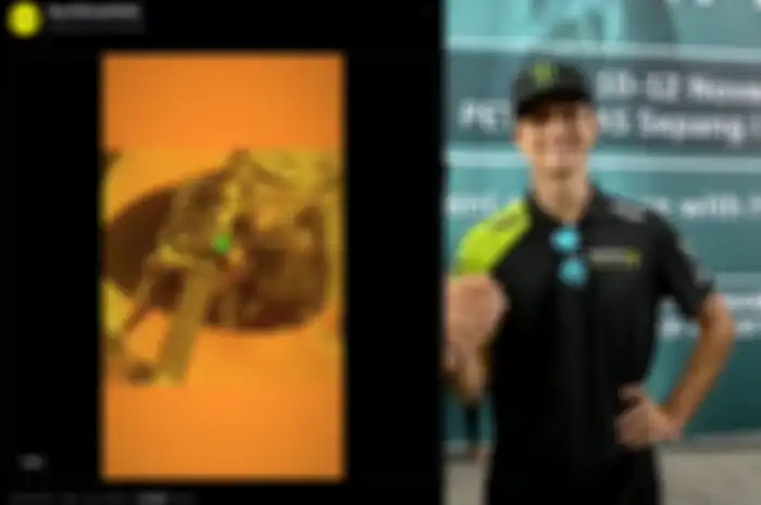 Box Official VR46 di Twitter tiba-tiba mengunggah foto Honda RC213V di tengah isu Luca Marini.