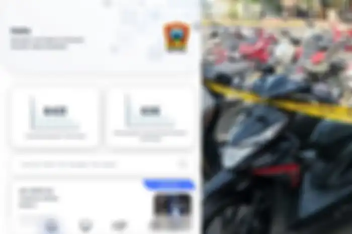 Tampilan aplikasi ILMU Semeru (kiri) dan motor curian diamankan Polda Jawa Timur (kanan).