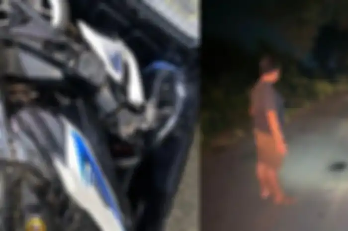 Dwiki Cahyo Nugroho (19) remaja asal Desa Pehkulon, Kediri meninggal dunia usai terlibat kecelakaan lalu lintas (laka lantas), Sabtu (2/12/2023) malam, motor Honda Vario korban ringsek.