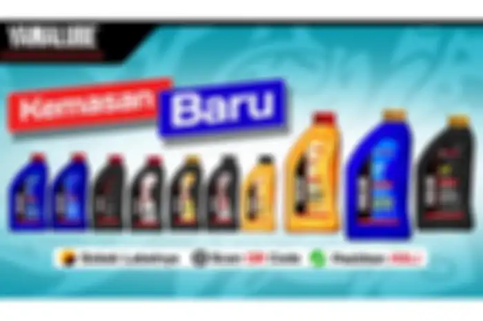 Botol atau kemasan baru oli Yamalube sudah diluncurkan di pasar