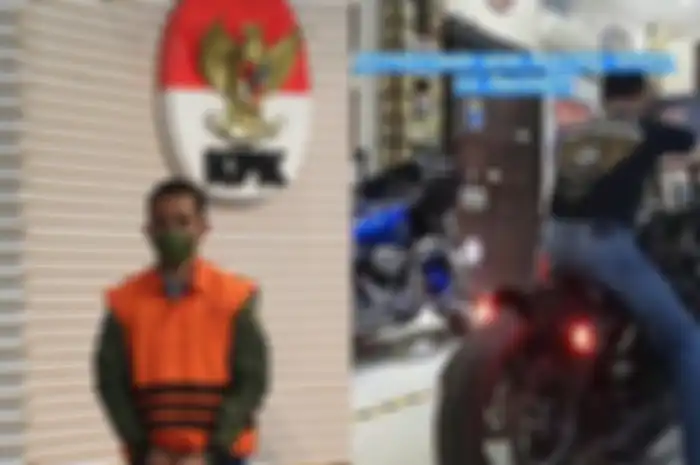 Eko Darmanto ditetapkan sebagai tersangka dugaan gratifikasi (kiri), postingan moge Harley-Davidson Eko (kanan).