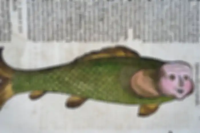Ilustrasi khodam ikan berkepala manusia
