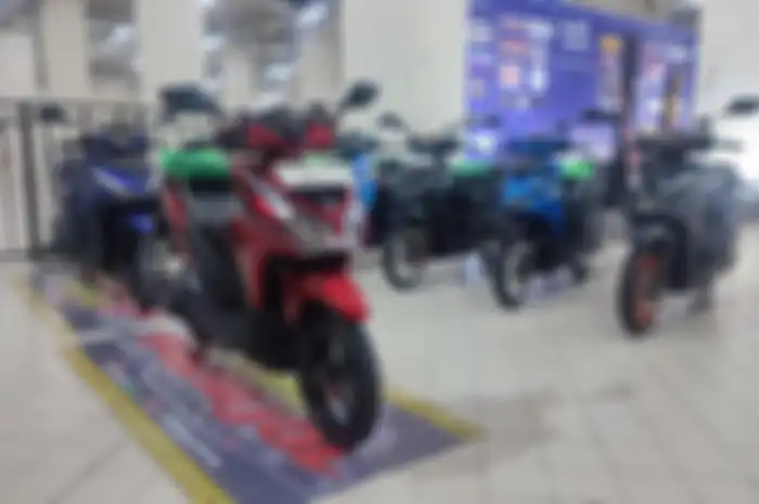 Rekan-rekan driver ojol turut memajang modifikasi motor mereka di Mix Matic Day Vol.1