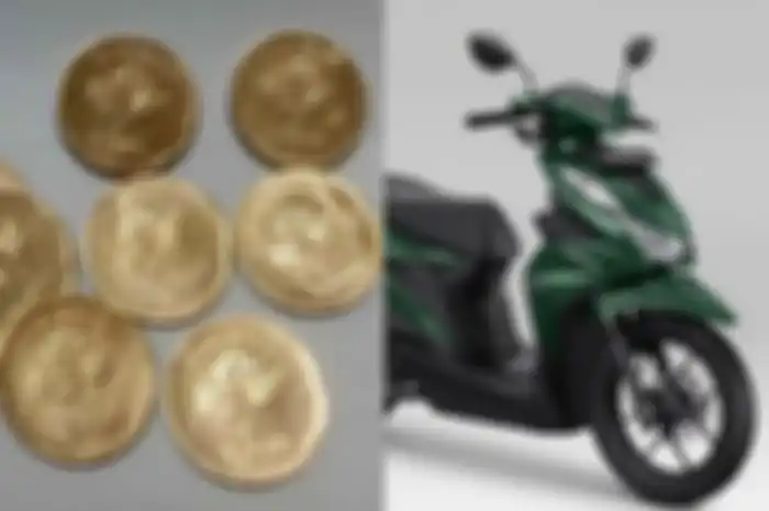 Tak disangka uang koin Rp 500 melati bisa beli dua Honda BeAT tipe termahal.