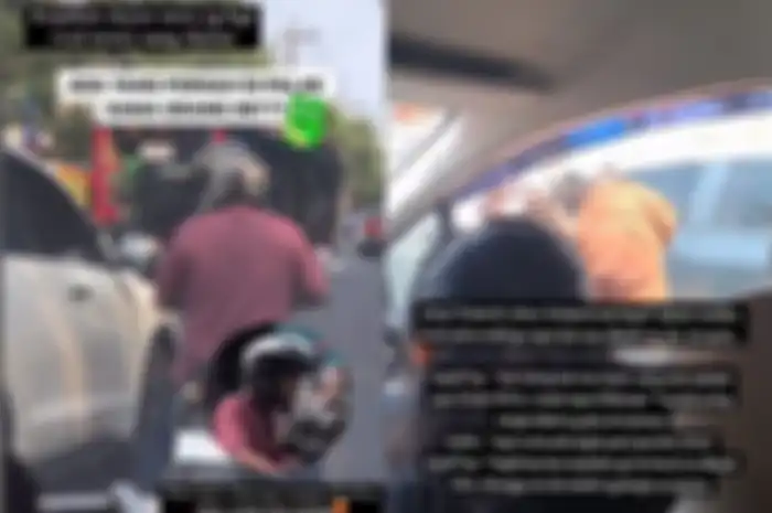 Heboh pemalak mengendarai motor mengincar pengendara mobil di Surabaya.