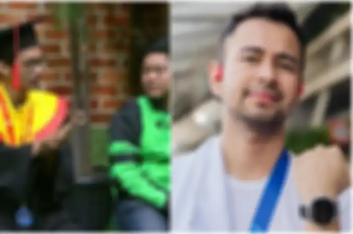 Pengemudi ojek online yang berhasil lulus kuliah dengan uang dari menjadi ojek online tersebut bernama Baskoro, bikin Raffi Ahmad salut.