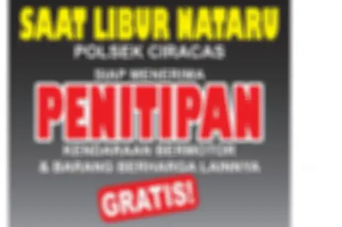 Libur Nataru 2023 ke luar kota nyaman, Polsek Ciracas buka penitipan barang gratis.