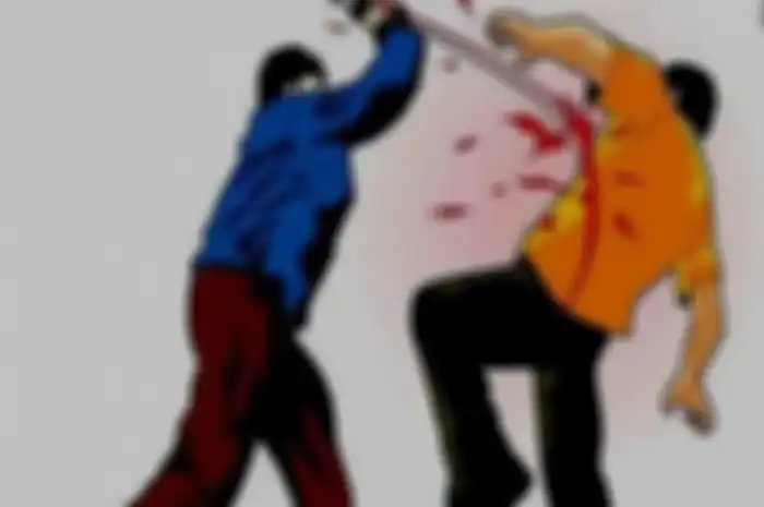 Foto ilustrasi pembacokan. Seorang debitur membacok debt collector di Tangerang.