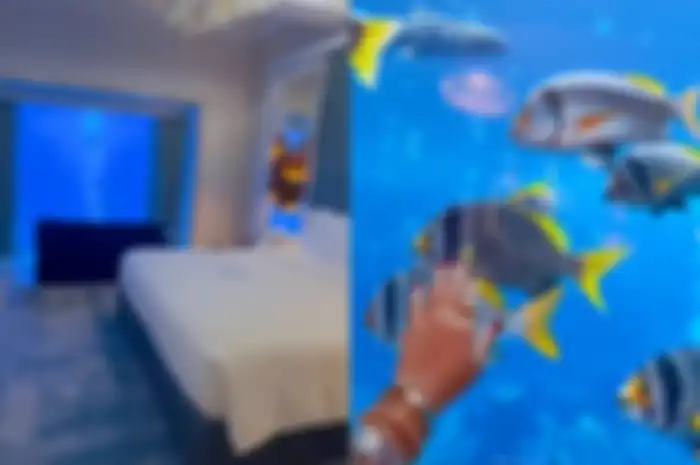 Kamar mewah tempat Syahrini menginap, dilengkapi Oceanarium