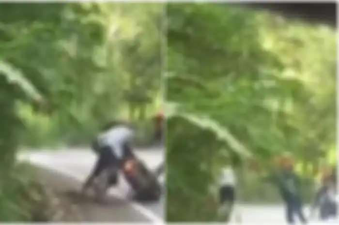 Aksi begal motor di Jalan Lintas Curup-Lubuklinggau tepatnya di Desa Taktoi Kecamatan Padang Ulak Tanding pada Senin (25/12/2023) sore.