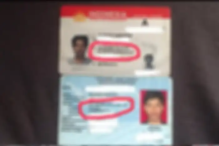 Ilustrasi SIM (atas) dan KTP (bawah).