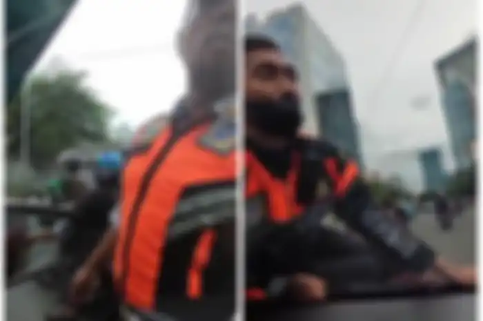 Dishub mau razia malah kebawa kap mobil