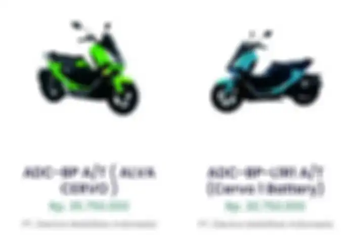 Motor listrik ALVA Cervo versi dua baterai (kiri) dan satu baterai (kanan).