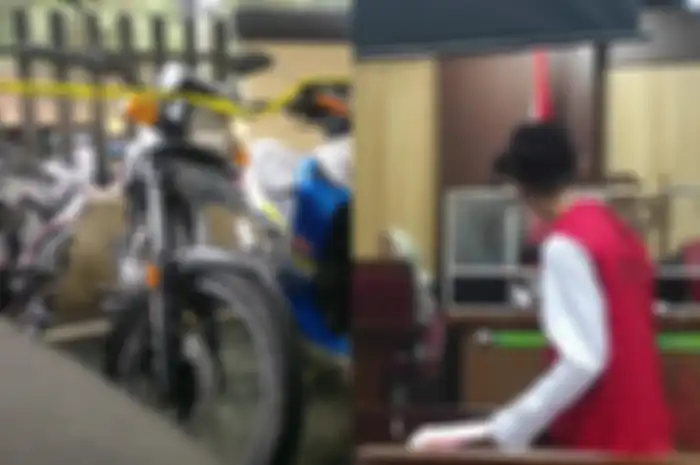 Ilustrasi Honda GL Pro (kiri) dan terdakwa Purwo Ari Winoto Wibowo usai menjalani sidang kasus dugaan pencurian motor (kanan).