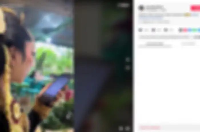 Pengantin wanita sibuk kerja saat resepsi pernikahan