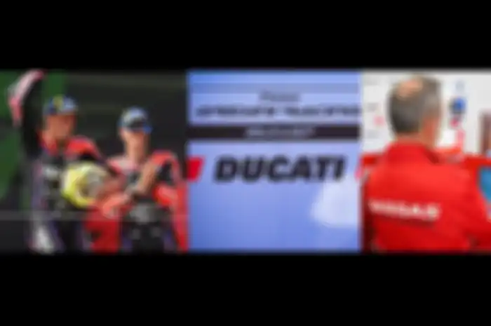 3 skuat di MotoGP 2024 dengan daftar pembalap Spanyol semua; Aprilia Racing (kiri); Gresini Racing (tengah) dan GasGas Factory Racing Tech3 (kanan)