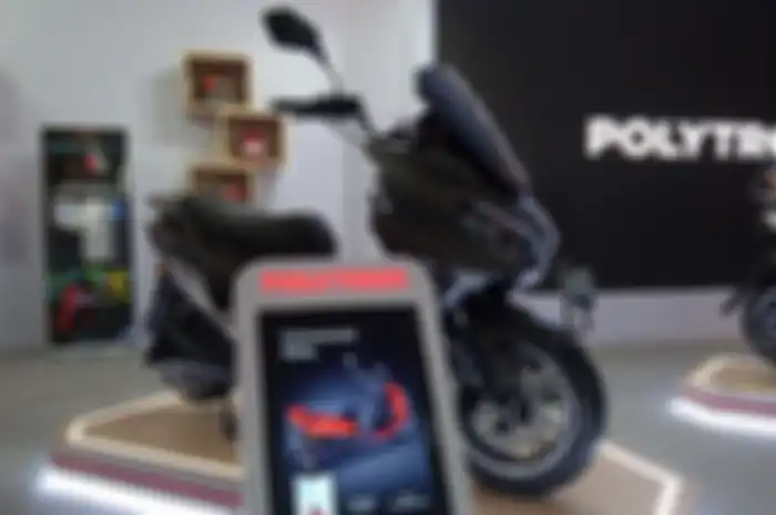 Ilustrasi motor listrik Polytron di IIMS 2024.