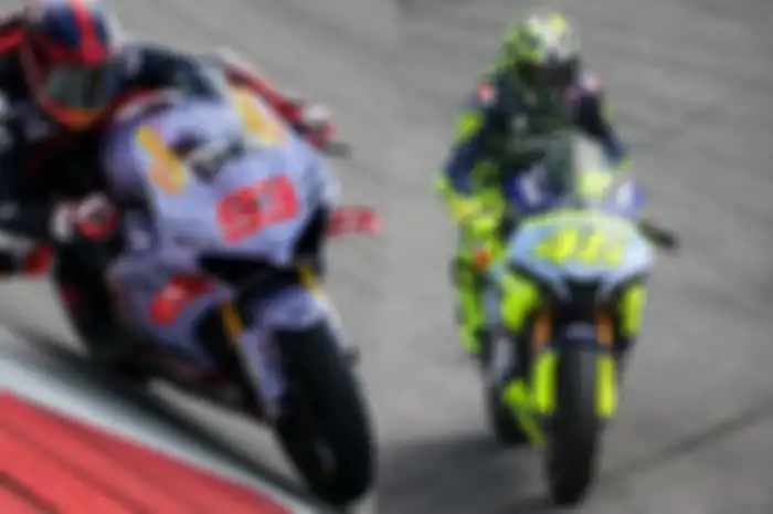Marc Marquez dan Valentino Rossi latihan bareng 