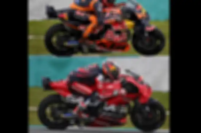 Pedroa Acosta (bawah) tercepat di tes shakedown MotoGP 2024 Sepang pakai motor identik dengan Pol Espargaro (atas) yang jadi tercepat di hari kedua, bedanya tipis     Test Sepang 2024 (Circuit Sepang)  01-08.02.2024   photo: MICHELIN  