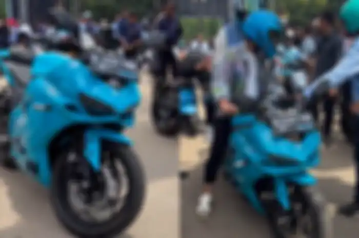 Momen Gibran dan istri naik motor listrik, bikin kaget pajak motor murah banget.