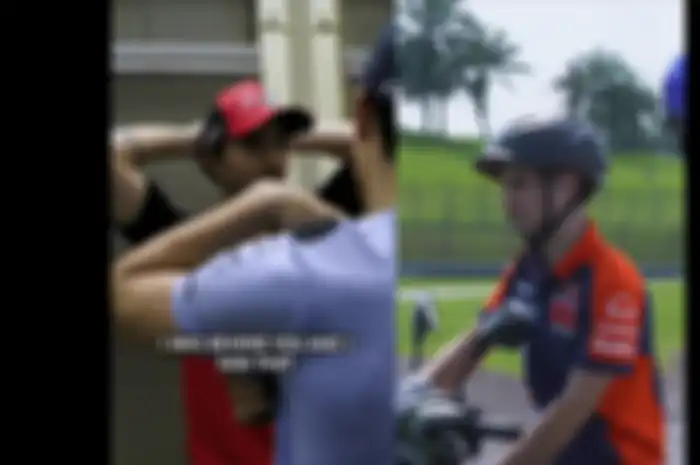 Juara dunia MotoGP Francesco Bagnaia (kiri) dan legenda MotoGP Dani Pedrosa (kanan) ungkap Marc Marquez perlu adaptasi naik motor Ducati Desmosedici GP di MotoGP 2024