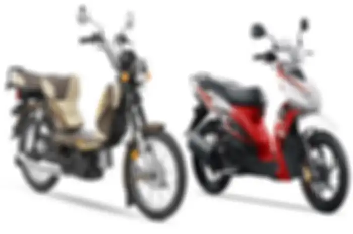 TVS Dazz (kanan) dan XL100 (kiri) motor matic baru harga murah enggak sampai Rp 15 juta.
