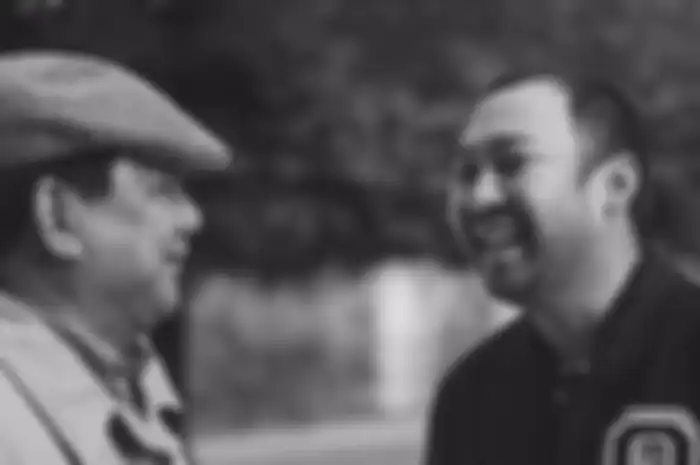 Didit Hediprasetyo (kanan) bersama ayahnya, Prabowo Subianto