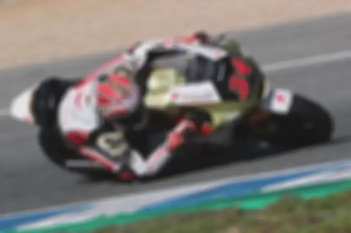 Penampilan Mario Aji untuk debut di Moto2 2024. Ada dua perbedaan, meski ia harus absen di tes Jerez, Spanyol.