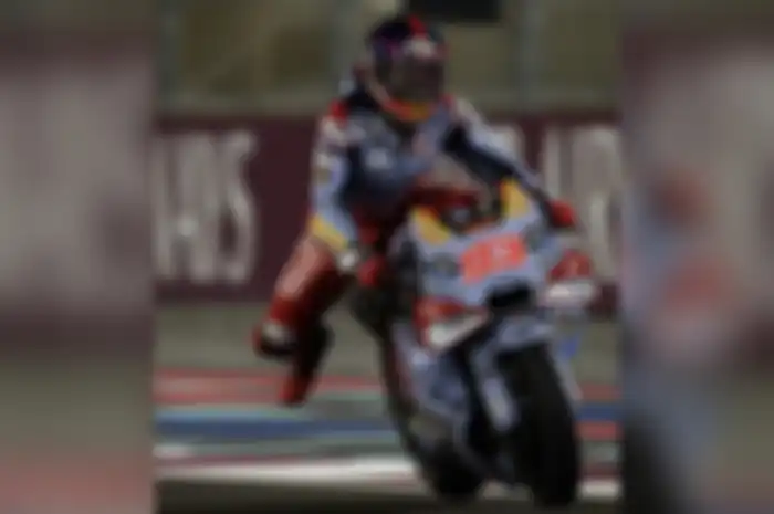 Marc Marquez di FP1 MotoGP Qatar 2024.