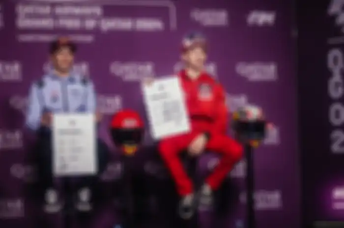 Pembalap Red Bull GasGas Tech3 Pedro Acosta bikin seru konferensi pers MotoGP Qatar 2024 bukan tulis nama malah skuat calon juara dunia MotoGP musim ini