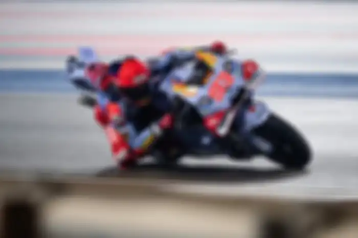 Marc Marquez cukup mengesankan di saat hujan mengguyur sesi latihan MotoGP Qatar 2024. 